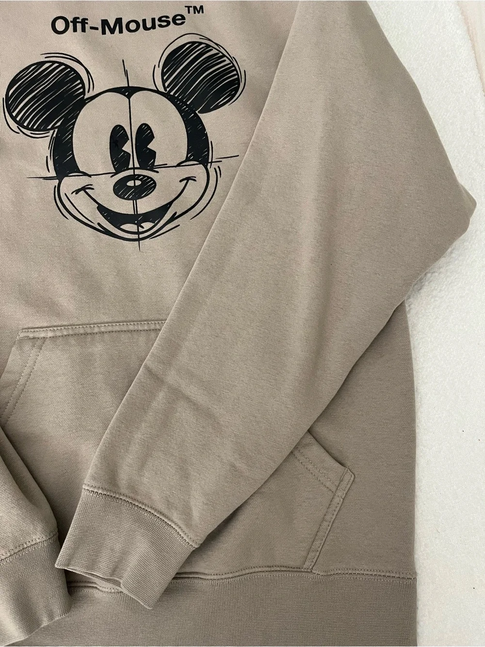 The Rabbits Los Angeles Off-Mouse Mickey Graphic Hoodie Medium Tan